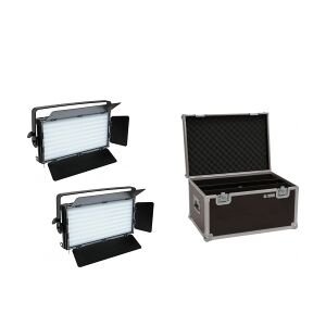 EuroLite Set 2x LED PLL-480 CW/WW Panel + Case TILBUD NU