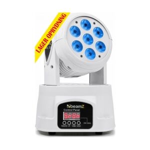 Beamz MHL74 Mini Moving Head 7x 10W LED hvid bevægersig bevæger hoved hvid sig