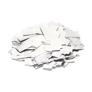 TCM FX Metallic Confetti rectangular 55x18mm, white, 1kg TILBUD NU