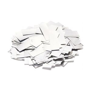 TCM FX Slowfall Confetti rectangular 55x18mm, white/silver, 1kg TILBUD NU