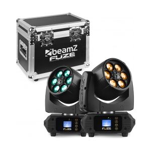 Fuze610Z Vask 6x 10W LED Moving Head Zoom Sæt 2 Stykker i Flightcase TILBUD NU