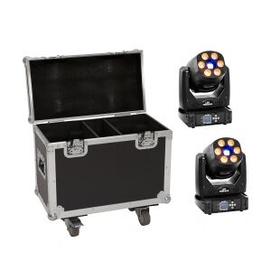 EuroLite Set 2x LED TMH-H90 + Case with wheels TILBUD NU