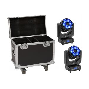 EuroLite Set 2x LED TMH-H240 Beam/Wash/Flower Effect + Case TILBUD NU