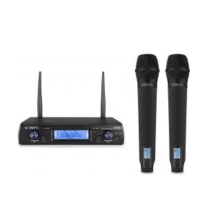Trådløst Mikrofon Sæt WM62 / 2x16 UHF kanaler / 2 Håndholdte Mikrofoner / Simpel