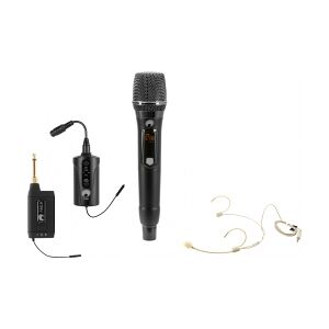 Omnitronic Set FAS TWO + Dyn. wireless microphone + BP + Headset 660-690MHz