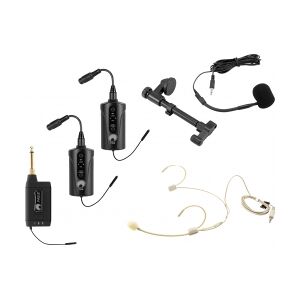 Omnitronic Set FAS TWO + 2x BP + Headset + Acoustic guitar microphone 660-690MHz