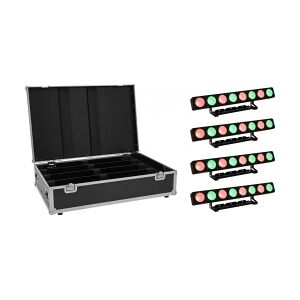 EuroLite Set 4x LED PMB-8 COB QCL 30W Bar + Case TILBUD NU