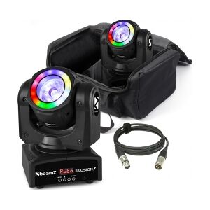 2 stk. BeamZ Illusion Moving Head 60W LED inkl. Taske og DMX kabel - Pakketilbud