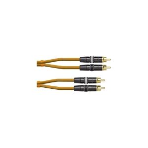 Cordial CEON DJ RCA 0.6 O Audio Forbindelsesledning [1x Cinch-stik - 1x Cinch-stik] 0.60 m Orange