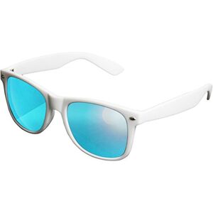 MSTRDS Likoma Mirror Unisex Sonnenbrille Für Damen und Herren mit verspiegelten Gläsern, white/blue