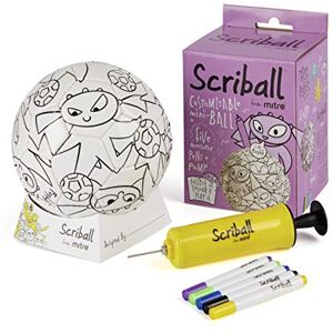 Mitre Kinder Scriball Personalisierbarer Mini Fußball Mit Filzstiftsortiment, Fophi, One Size