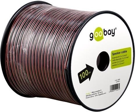 24hshop Goobay - Højttalerkabel 2 x 1.5 mm² 100m