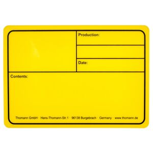 Stairville Tourlabel 177x127mm Yellow Amarillo