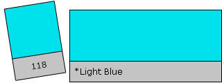 Lee Colour Filter 118 Light Blue Light Blue