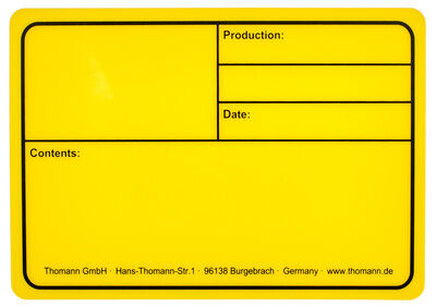 Stairville Tourlabel 177x127mm Yellow