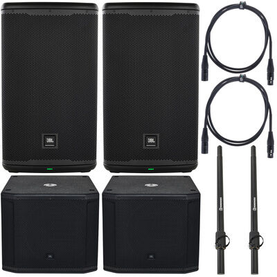 JBL EON 712 SRX818SP Power Bundle Negro