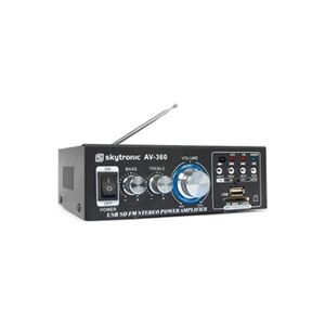 Skytronic AV360 - Amplificateur Karaoké FM/SD/USB/MP3 - Noir - Publicité