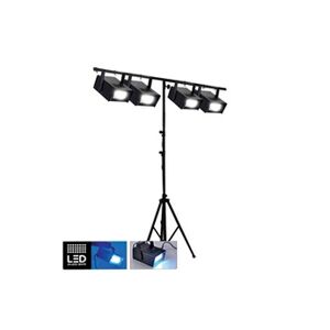 Festinight Jeux de lumières - - 4 Mini Stroboscopes 20W à LEDs avec Portique DJ Light - Publicité