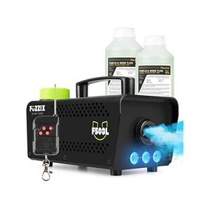 Fuzzix F503L Pack Machine à Fumée 500 Watts avec 3 LEDs RGB - 2L de Liquide - Facile à transporter, Puissante et Compacte - Publicité