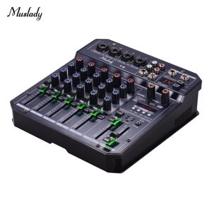 TOMTOP JMS Console de mixage de carte son BT 6 canaux, mélangeur Audio 16 DSP 48V, alimentation fantôme - Publicité