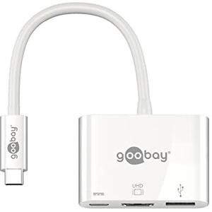 goobay 62104 Adaptateur USB-C Multiport HDMI, Alimentation Électrique, Blanc - Publicité