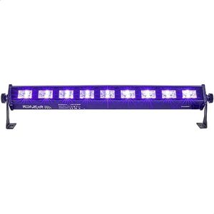 Ibiza LED-UVBAR Barre à effet UV avec 9 LEDs de 3 W chacune, lumière noire Noir - Publicité