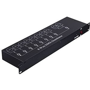 Swallows Contrôleur de lumière de scène professionnel DMX512 Splitter d'amplificateur de signal lumineux Distributeur DMX 8 voies pour équipement de scène - Publicité