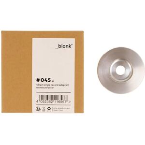 _blank #045si   Adaptateur Simple 45 RPM   Puck pour disques 7'   Aluminium   Diamètre 3,5 cm   Argent - Publicité