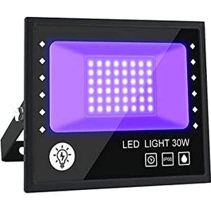 BOSITE Lumière Noire LED 30W,Imperméable IP66 Projecteur Lumière UV Extérieur,Lampe LED Violet,Eclairage à Effet pour Fête,Disco DJ,Soirée,Peinture Fluo,Affiche Fluorescente,Néon,Bar - Publicité