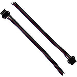 AERZETIX AЕRZETIX C66136 Lot de 2 Câbles d'alimentation RGB Section 4x0.35 mm² 24V pour Bandes LED Longueur 15 cm connecteur/Ruban rapidе Nombre de pins 4 - Publicité