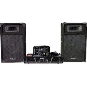 Ibiza KIT DE SONORISATION Disco 2 x 240W DJ300 Ampli Table de mixage Enceintes Micro - Publicité