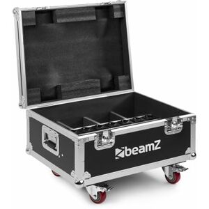 BeamZ Flightcase FCC9 Flightcase pour 8 Projecteurs de la Gamme BBP, Fonction Charge Intégrée, avec roulettes, Livré avec Un Câble d'alimentation Powercon, Idéal pour DJ Mobiles - Publicité