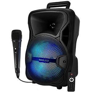 KoolStar Enceinte à LED SONO DJ Karaoke autonome Mobile sur Batterie 8" 200W USB/Bluetooth/SD/PC + Micro + Télécommande - Publicité