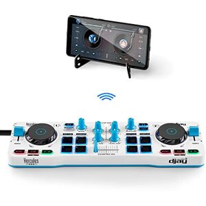 Hercules DJControl Mix Blue Edition – Contrôleur DJ Bluetooth sans fil pour Smartphone Exclusivité Amazon - Publicité