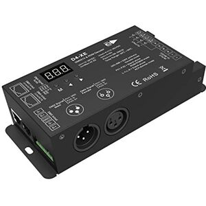 Weiwang Electronic 4 Channel Decoder DMX512 & RDM Decoder DMX 512 Digital Display Decoder Dimming Driver DMX512 Controller for LED RGBW Tape Strip Light RJ45 Connection - Publicité