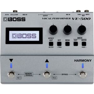 Boss Vocal Performer VE-500    Multi-effet évolué pour guitaristes chanteurs   De puissants outils pour votre pedalboard   Harmonisation automatique et correction de hauteur de note   Entrée guitare - Publicité