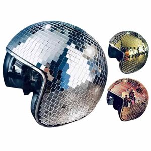 Dubbulon 3Pcs Chapeau Disco Paillette Casque Disco Ball Avec Visière Rétractable   Chapeau Disco Rétro   Casque De Chapeau De Boule Disco En Verre Miroir Pailleté   Pour DJ Club Stage Bar Party Dance - Publicité