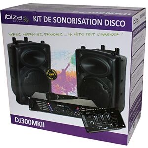 Ibiza Sound DJ300MKII Kit de sonorisation DJ Complet Noir Animation Soirée Fête Boite Nuit Discothèque - Publicité