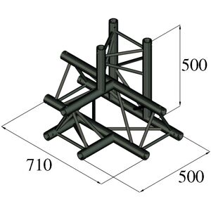 ALUTRUSS TRILOCK S-PAT-42 4-Way Piece \/ - Trilock 6082 Structures alu 3 points noir - Publicité