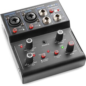 Vonyx VMM301 Table de mixage a 3 canaux avec interface audio USB - Tables de mixage en direct