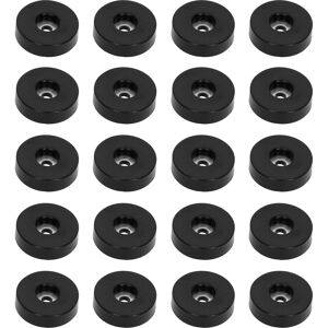 Adam Hall Hardware 4906 S M20AH - Set of 20 x rubber feet 38mm x 10mm in bag, black, anti-slip - Pieds en caoutchouc