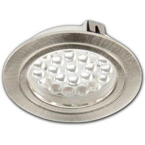 ISOLED Spot LED pour meubles MiniAMP argent, 4W, 60°, 24V DC blanc chaud 3000K, gradable - Luminaires encastres