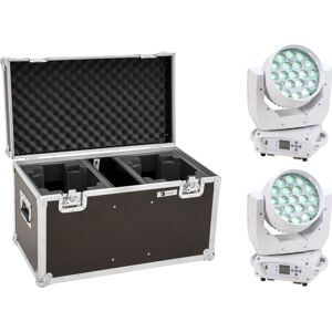 EUROLITE Set 2x LED TMH-X4 Moving-Head Wash Zoom wh wh + Case - Kits - Publicité