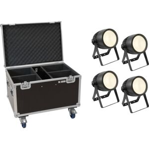 EUROLITE Set 4x LED Théâtre COB 200 WW + Valise à roulettes - Autres projecteurs à LED - Publicité