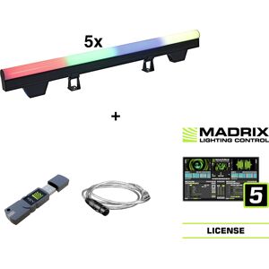EUROLITE Set 5x LED PT-100/32 Pixel DMX Tube + Logiciel Madrix - Kits