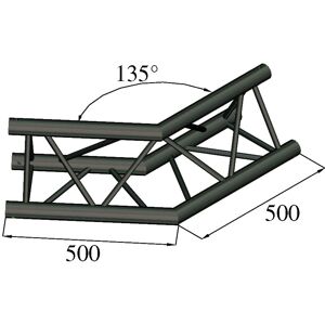 ALUTRUSS TRILOCK S-PAC 23 2-Way Corner 135°noir - Trilock 6082 Structures alu 3 points noir - Publicité