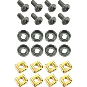 Adam Hall 19 Parts 5927 M8 AH - Lot de 8 vis M6 x 12 mm avec ecrou cage et rondelle deformable - Accessoires construction de malles