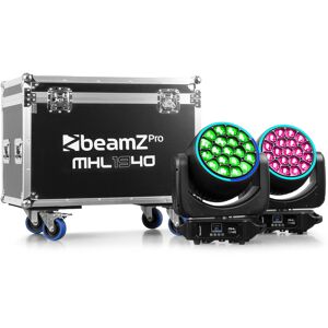 beamZ Pro MHL1940 LED Moving Head Zoom 19x40W 2 pièces dans Flightcase - Moving Head Washer - Publicité