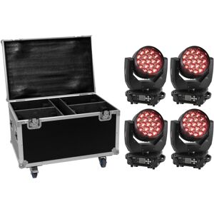 EUROLITE Set 4x LED TMH-X4 + valise avec roues - Kits - Publicité