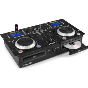 Vonyx CDJ500 Double lecteur CD/MP3/USB/BT amplifié -B-Stock- - Lecteur Dual DJ - Publicité